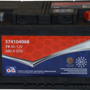 AD akumuliatorius 74ah 680A 278x175x190mm - Image 1