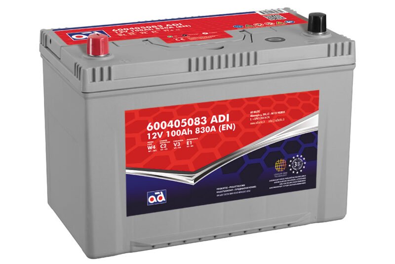 AD akumuliatorius 100ah 830A 304x173x225mm