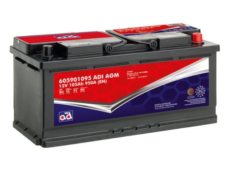 AD akumuliatorius 105ah 950A 393x175x190mm AGM
