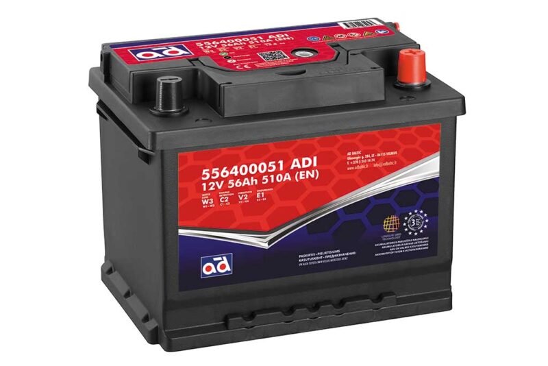 AD akumuliatorius 56ah 510A 243x175x190mm