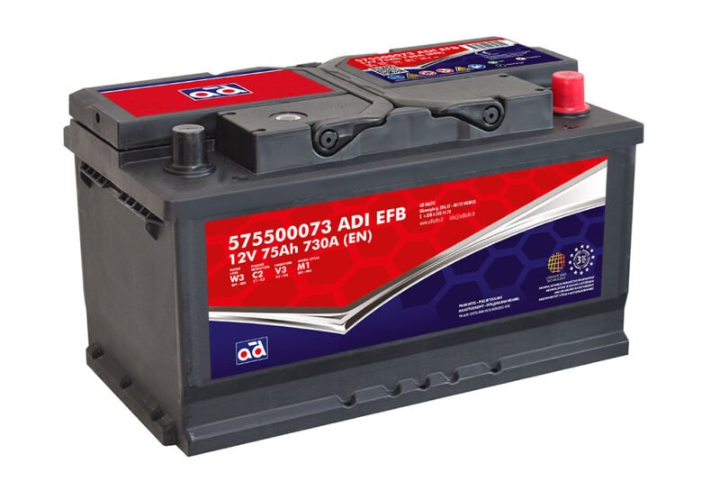 AD akumuliatorius 75ah 730A 315x175x175mm EFB