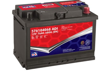 AD akumuliatorius 76ah 680A 278x175x190mm
