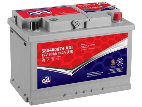 AD akumuliatorius 80ah 740A 278x175x190mm
