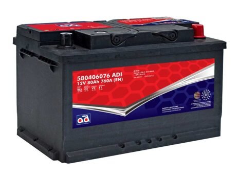 AD akumuliatorius 80ah 760A 315x175x175mm