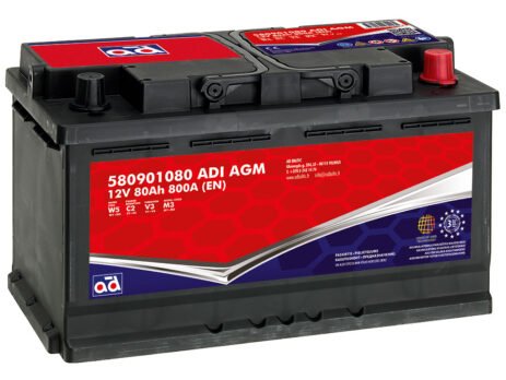 AD akumuliatorius 80ah 800A 317x175x190mm AGM